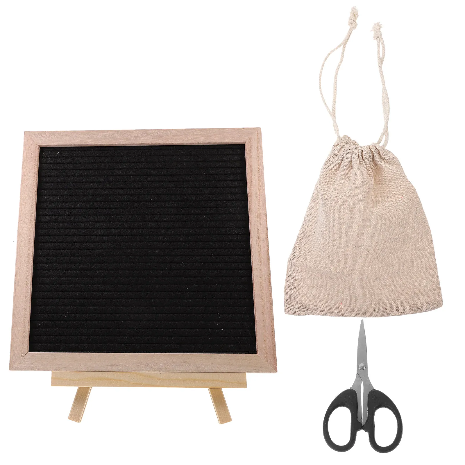 

1Set Household Letter Board with Letters Wood Frame Stable Structure Desktop Message Board for Home Office Cafe Bakery Milk Tea