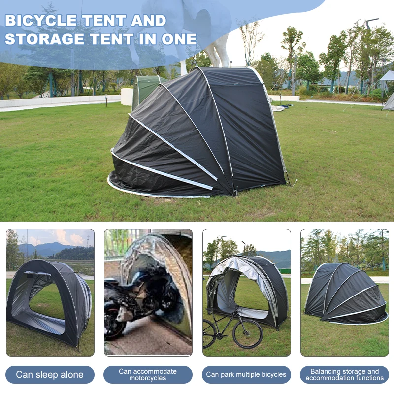 CZX-528 자전거 보관 창고 커버 텐트, 도구 텐트, 오토바이 텐트, 보온 텐트, 넓은 공간 방수 텐트, 방 2 개, 4 ~ 5 개