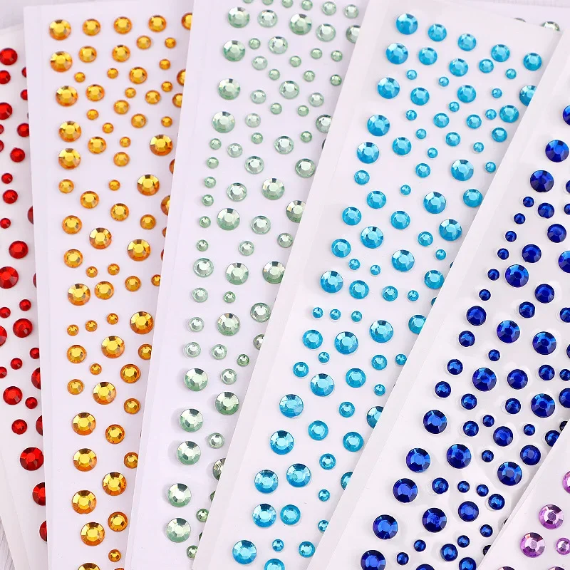 

Colorful Makeup Festival Jewels Nail Gems Diamonds Adhesive Glitters for The Rhinestone Face Temporary Tattoos Body Stickers