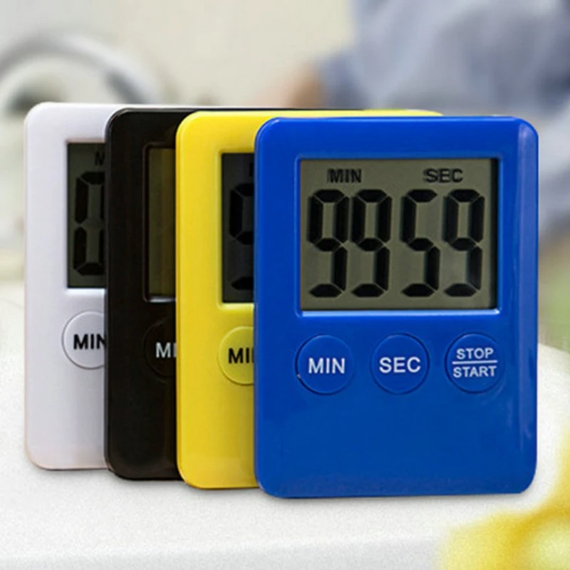 Electronic Kitchen Timer LCD Display Large Screen Electronic Timer Positive Negative Baking Timer Reminder Timing Big Loud Alarm