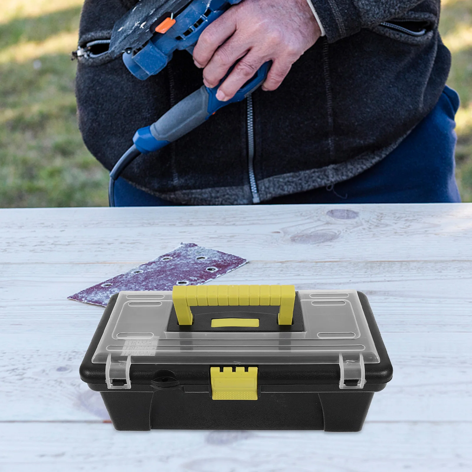 

Portable Tool Large Capacity ABS Plastic Storage Case Storage Case Duty Toolbox for Tools Hardware Organization