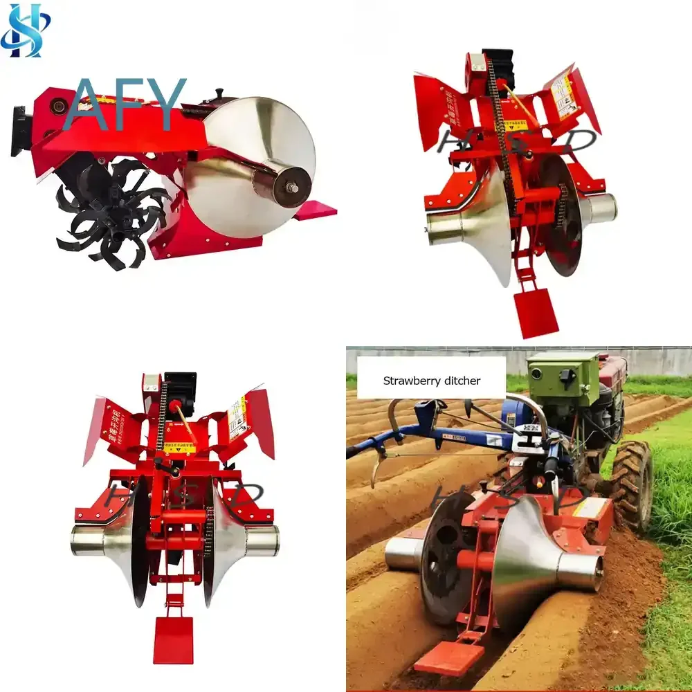 Tiller Cultivator for Agricultural Bed Forming Ditch Digging and Soil Preparation in Paddy Fields Dry Land and Crop Fields