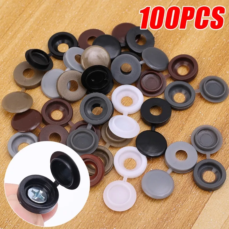 Screw Cover Cap White Black Grey Plastic One-piece Screw Cap Cover Nail Nuts Bolts Decorative Cover Screw Folding Ugly Covers