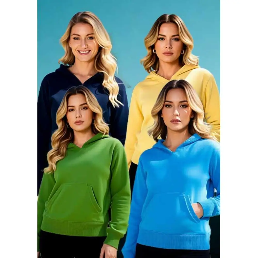 

The four piece women's solid color zipper hoodie set is suitable for daily wear, casual sports, and outdoor activities.