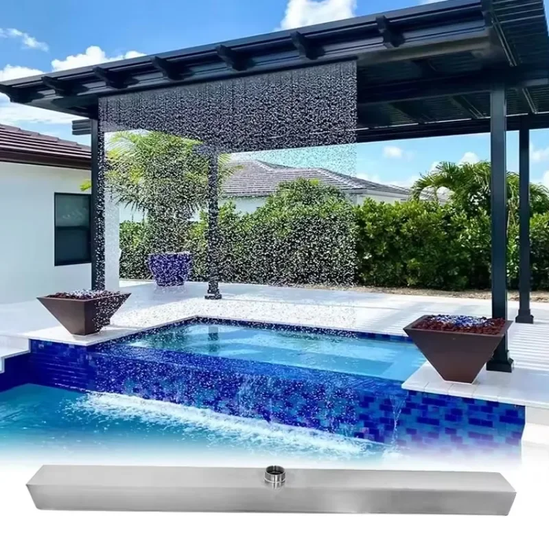 High Quality Stainless Steel Led Rain Curtain Waterfall Rain Water Curtain wall for Indoor and outdoor landscape decoration