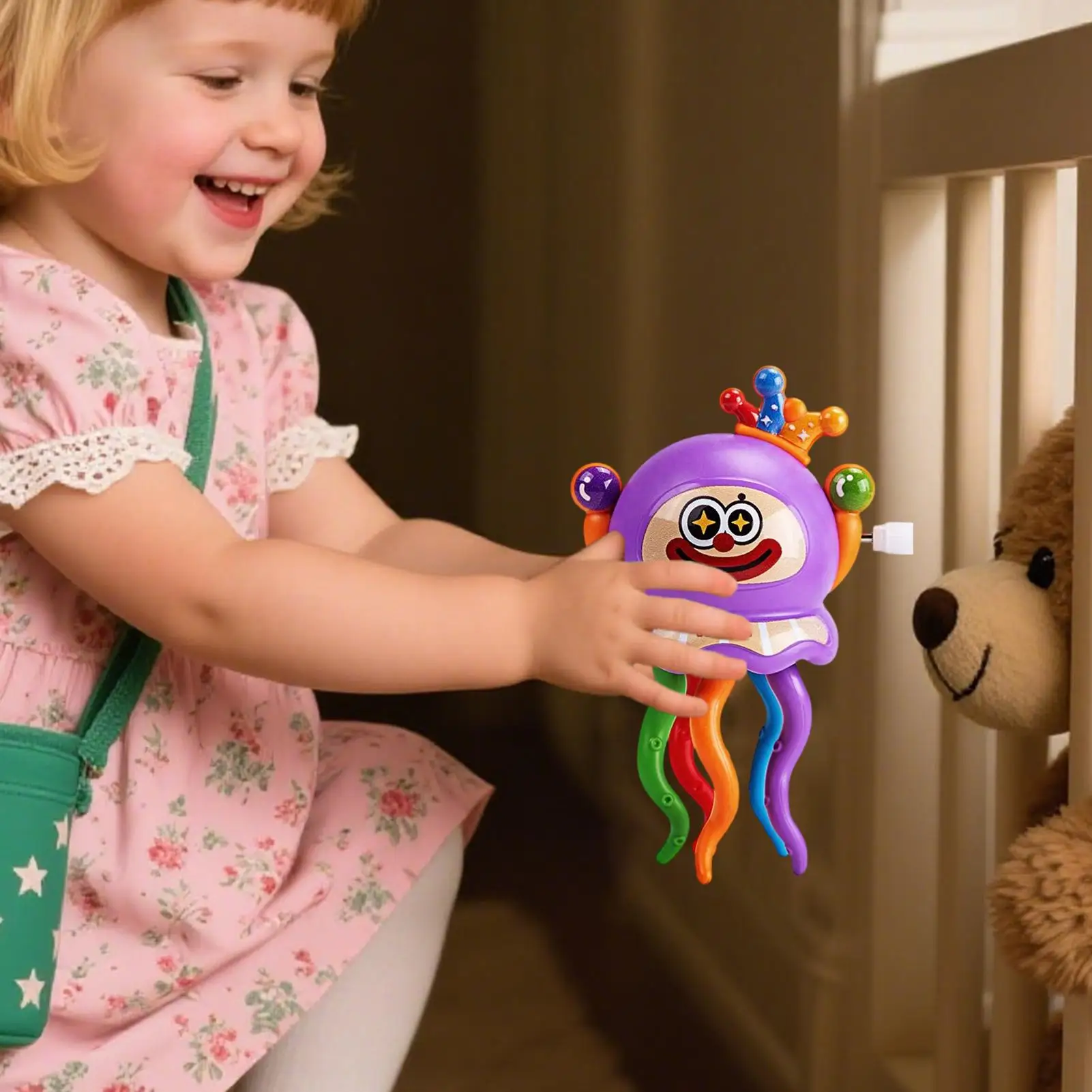 Dancing Octopus Toy Interactive Action Clown Octopus For Kids Wind Up Toy For Boys Girls Classroom Nursery Living Room