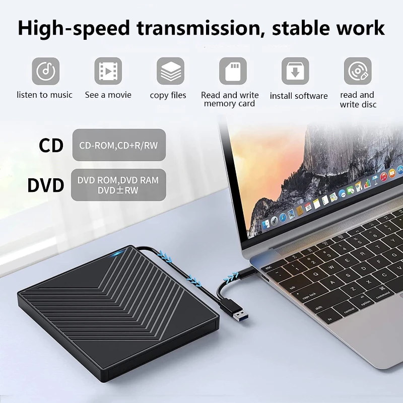 Multifunctional dvd burner usb mobile external optical drive laptop external optical disc burner