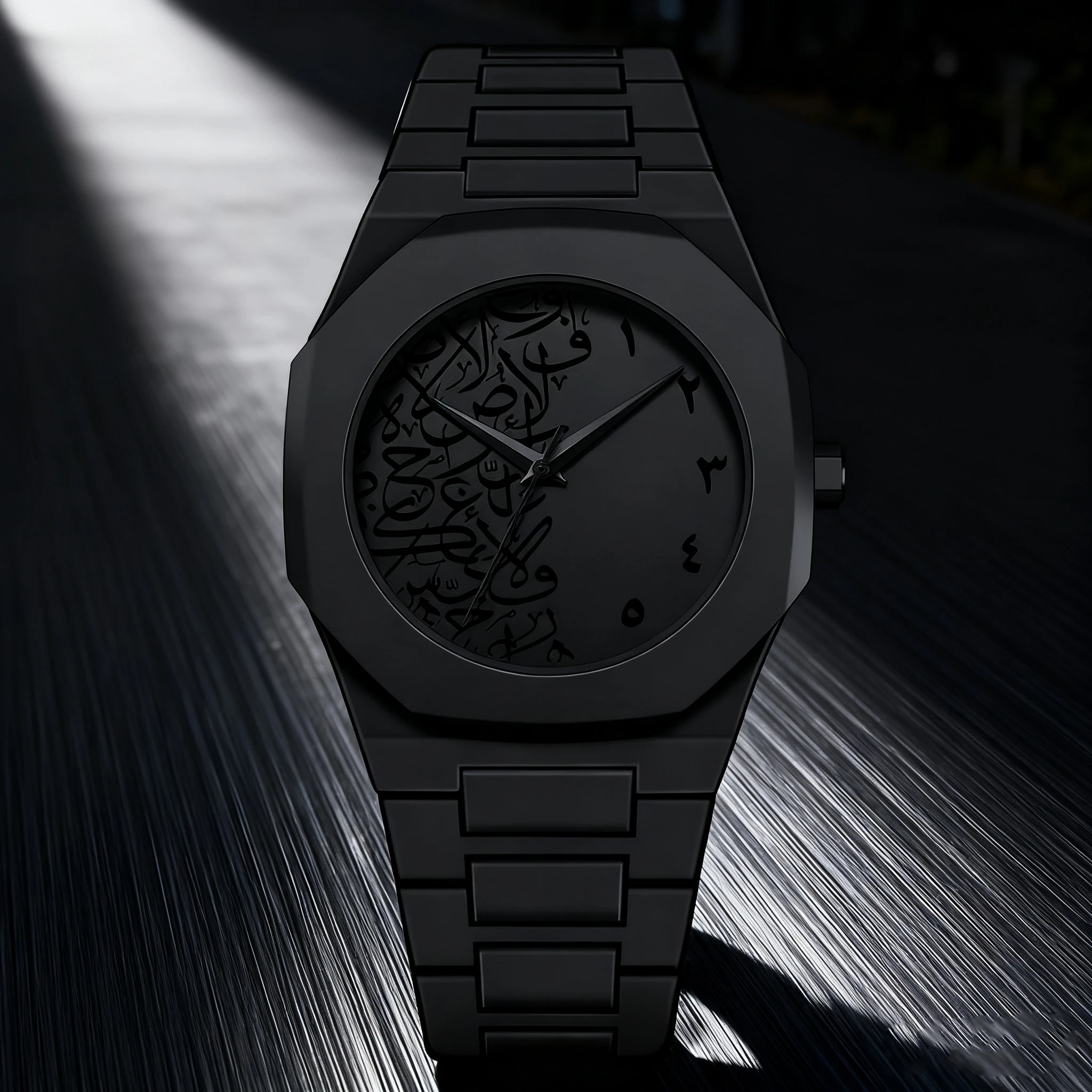 2025 Modern Minimalist Personality Creative All Black Men's Watch Arabic Numerals Sports Casual Quartz Watch Unique Design Watch