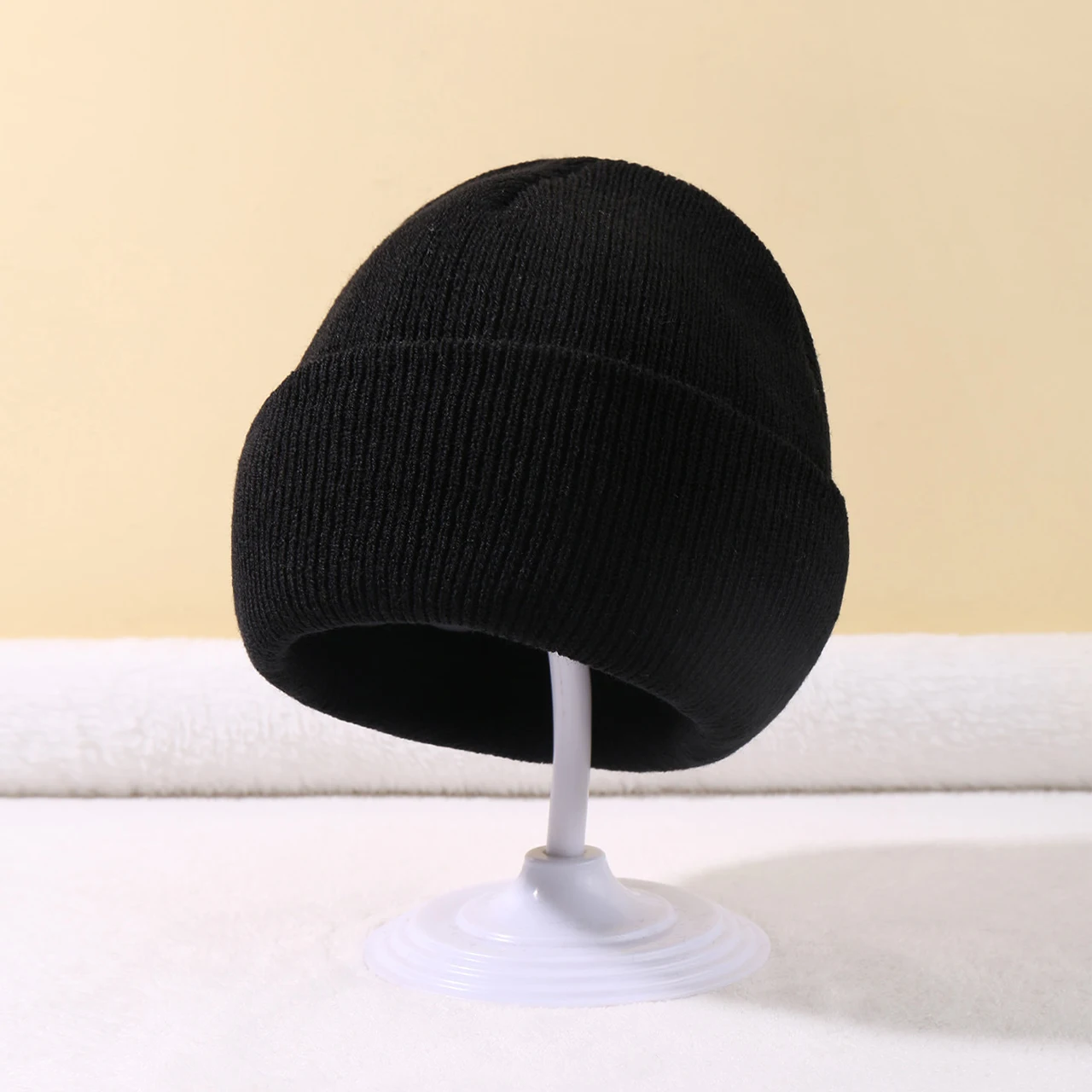 3pcs Kids Beanies Set Winter Children Knitted Hat Solid Color Woolen Crochet Bonnet Anti-Cold Warm Baby Pullover Cap 1-3Year - view 4