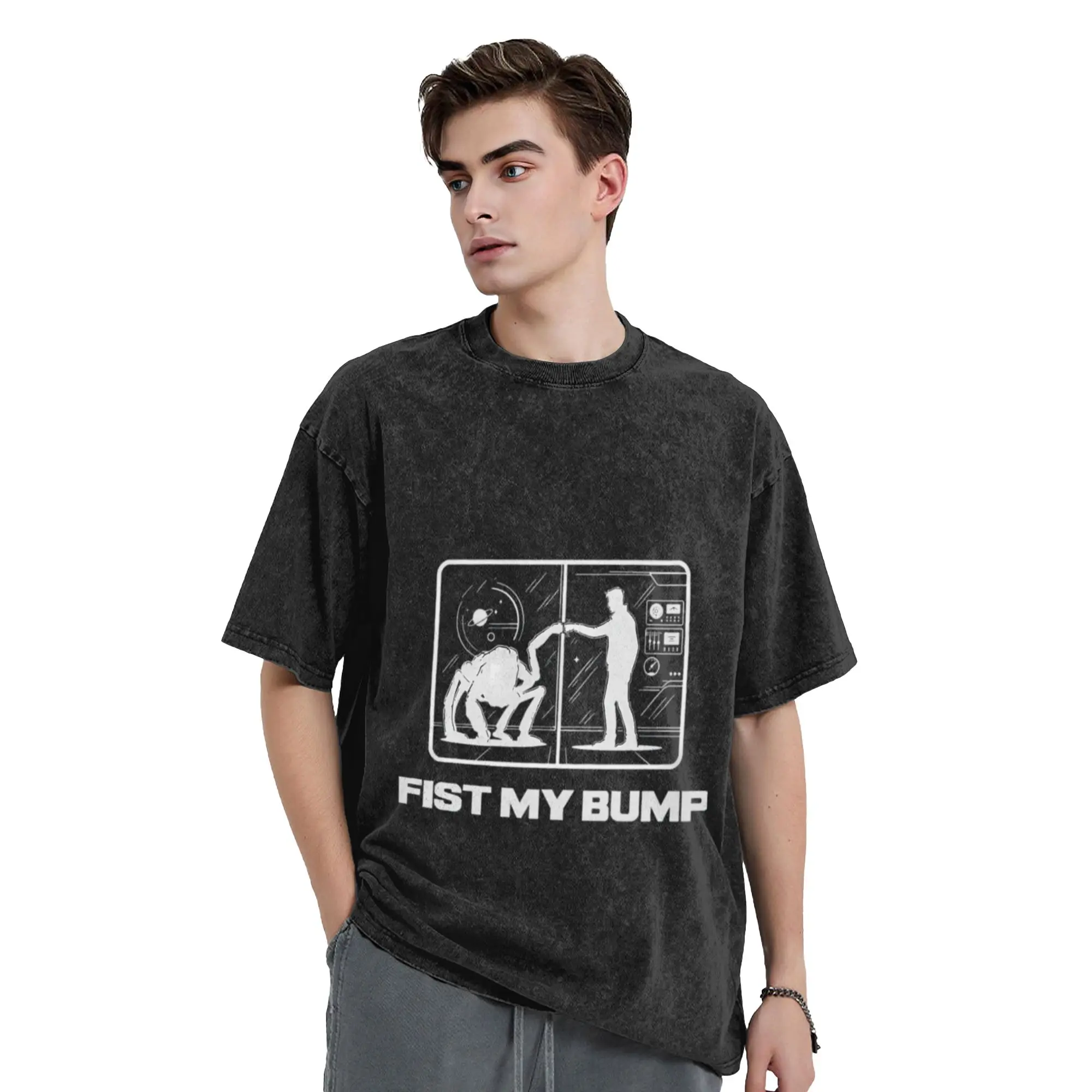 Minimalist Abstract Space Design Inspired By Project Hail-Mary  A Washed T Shirt Men's Women's Oversized Cotton Tees Tops