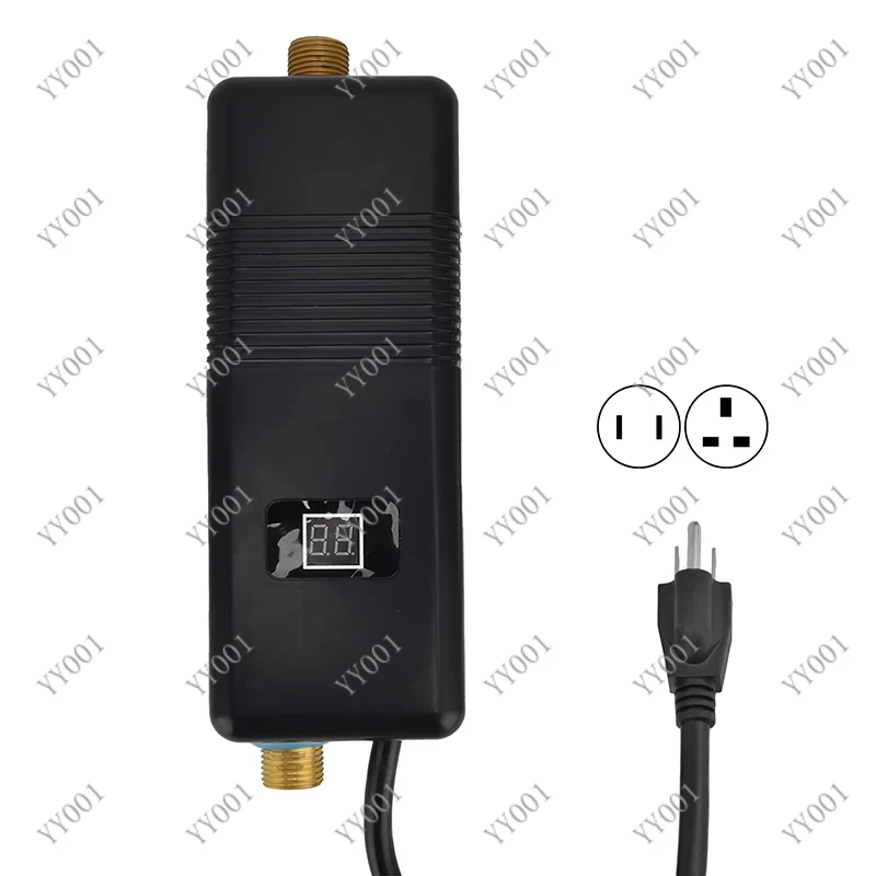 Black Instant Electric Hot Water Heater 3000W for Bathroom Kitchen Camping