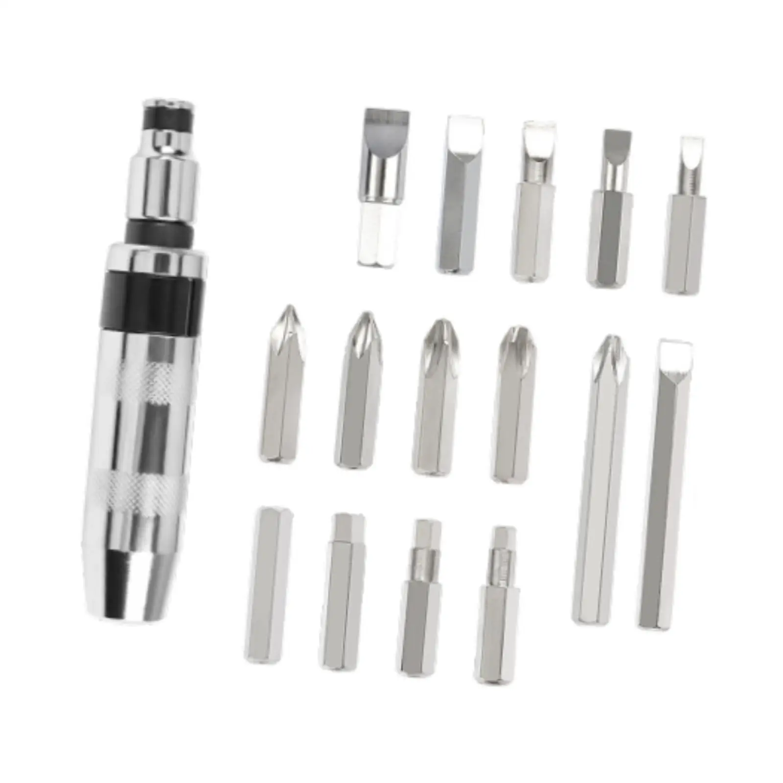 16 Pieces Impact Screw Driver Set Multi-use Damaged Screw Extractor for Tight Spaces Removing Rusted Fasteners Car Repairs