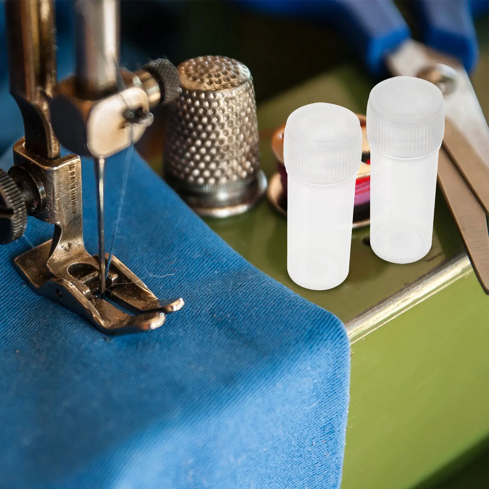 

50pcs Needle Storage Tubes Clear Plastic Bottles For Sewing Cross-Stitch Diy Small Transparent Container Portable Pill Vial