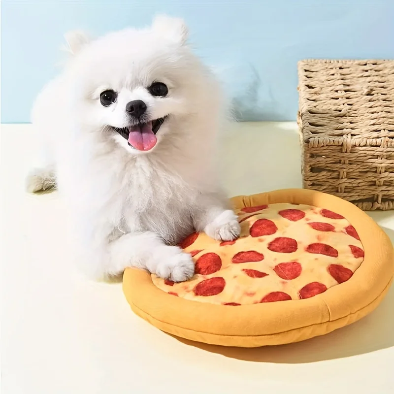 Squeaky Plush Pizza & Shrimp Dog Toy 4