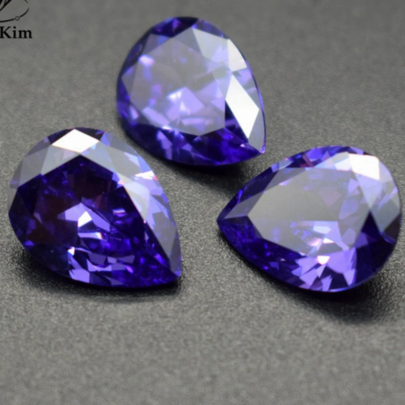 Large Tanzanite Blue Pear Shape AAAA+ 12×16mm 10.5Ct Loose Stone DIY Jewelry Blue Gem