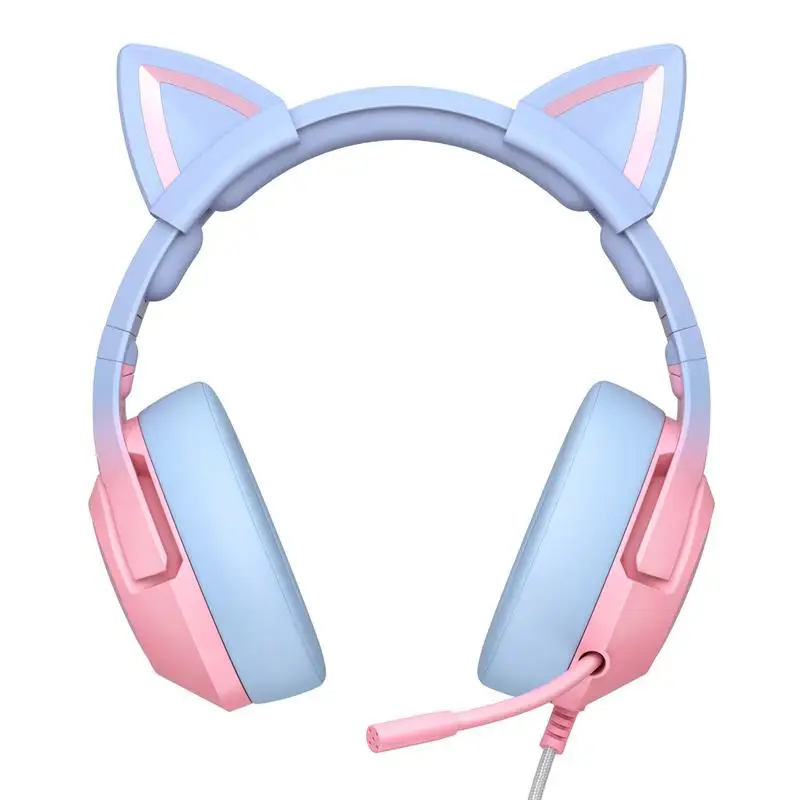 Headphones With Wire Cat Ear Headset Headphones Wired Fashionable Headset Electronics For Home Train Camping Traveling Dormitory