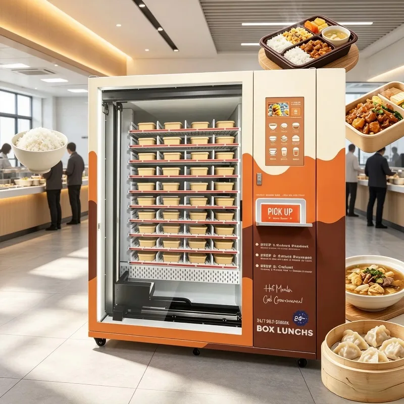 FL Hot Food Instant Noodle Vending Machine with QR Code-Automatic Quick & Convenient for Busy Locations