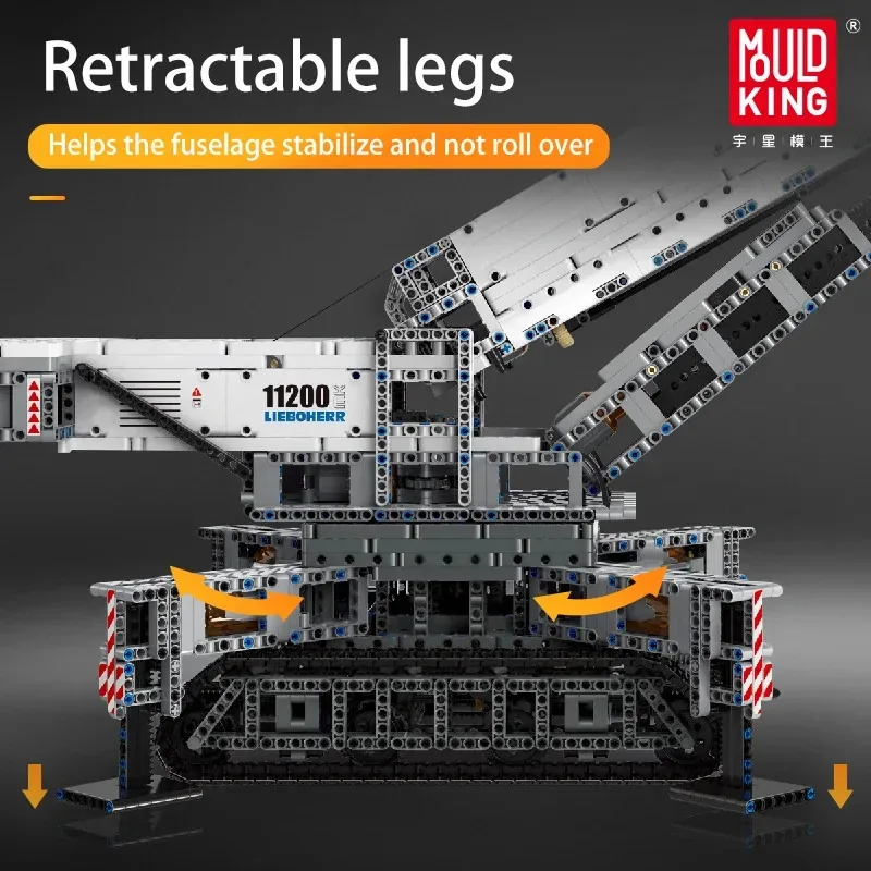 قالب الملك 17002 مجموعات اللبنات التقنية APP شاحنة التحكم عن بعد LTM حفارة رافعة نموذج اللعب هدايا عيد الميلاد 4000 قطعة #3