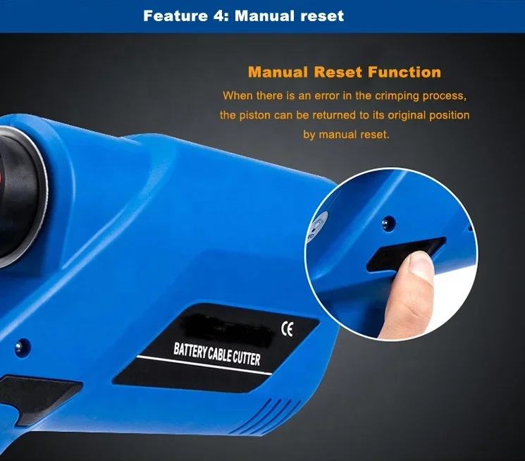 Power Crimper EZ-400 Herramienta de prensado de terminales de cable hidráulico de batería de 12 toneladas