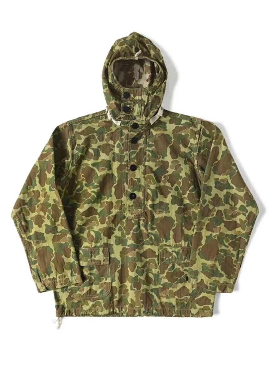 Rugged Bronson 1930\'s Gunner Smock in Selvedge Denim and Duck Hunter Camo Version