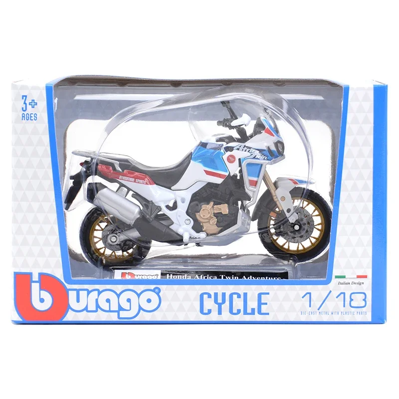 Bburago 1:18 Honda Africa Twin Adventure Static Die Cast Vehicles Collectible Hobbies Motorcycle Model Toys