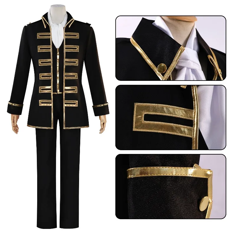 ANIMECC متوفر S-2XL أوكيتا سوجو هيجيكاتا توشيرو أزياء تنكرية شعر مستعار أقنعة العين أنيمي جين تامادوا ملابس الهالوين للرجال #2