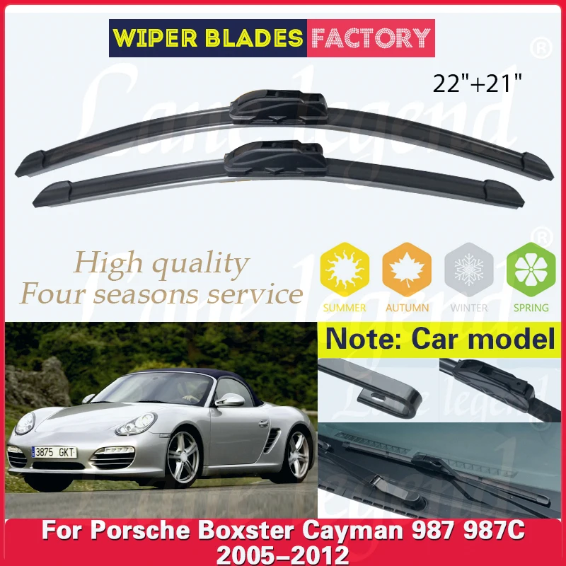 

For Porsche Boxster Cayman 987 987C 2005 2006 2007 2008 2009 2010 2011 2012 Car Wiper Blade Windshield Clean Window Rain Brush