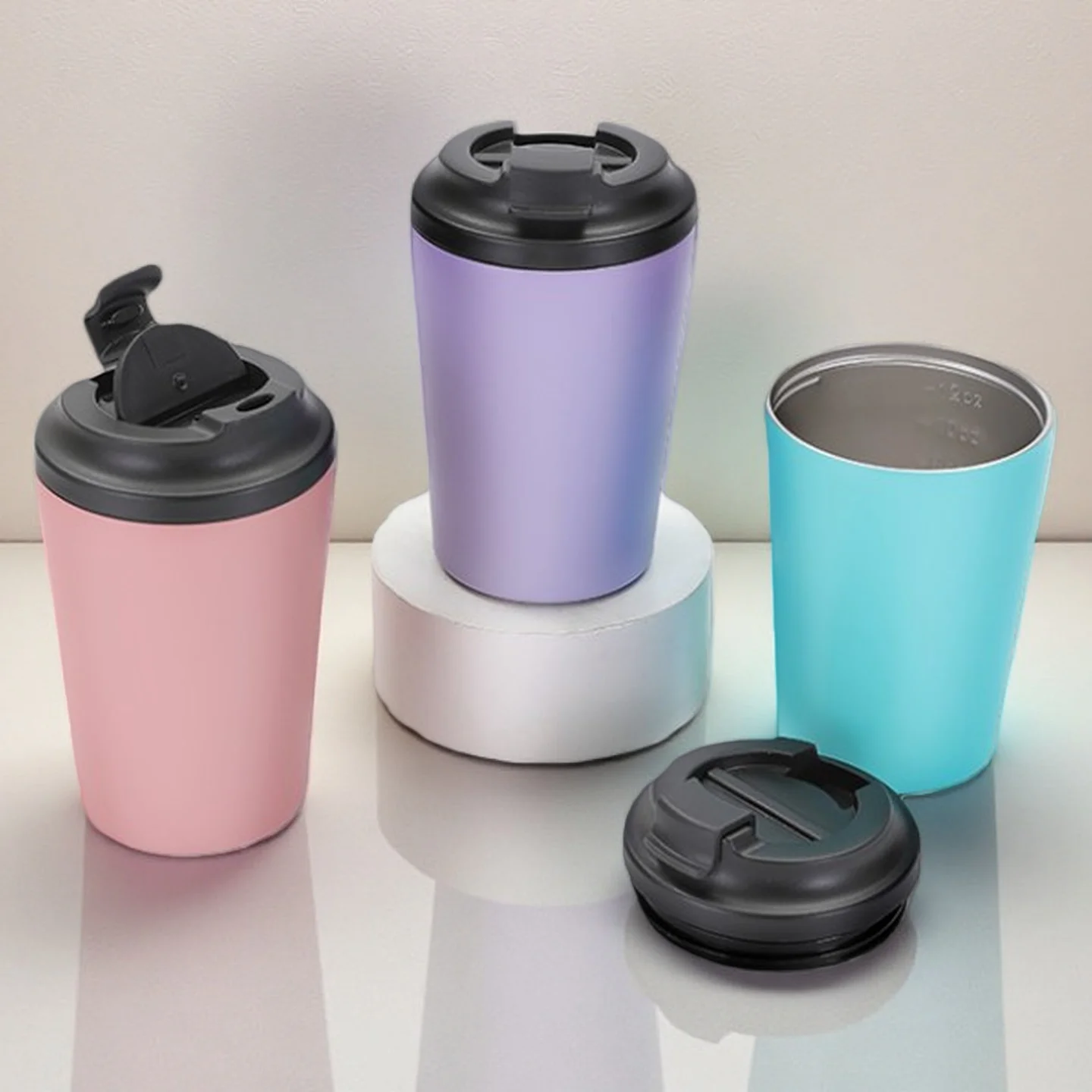 

350ml/12oz Double Stainless Steel 304 Coffee Thermos Mug Leak-Proof Non-Slip Car Vacuum Flask Travel Thermal Cup Water Bottle