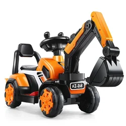 Children's electric car toy engineering car old toy battery double drive with remote control knight excavator Russia free shipp