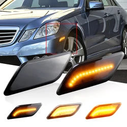 2pcs Dynamic Front Bumper Amber Led Side Markers Lights For Benz-Mercedes W212 E-Class E300 E350 E550 E63 AMG A2128200121R/L