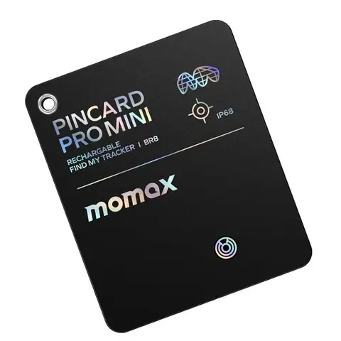 New MOMAX Pincard Pro Mini Wallet Finder Rechargable Tracker Card Slim Locator Tag Wireless Charge For Luggage Suitcase Pet Kid