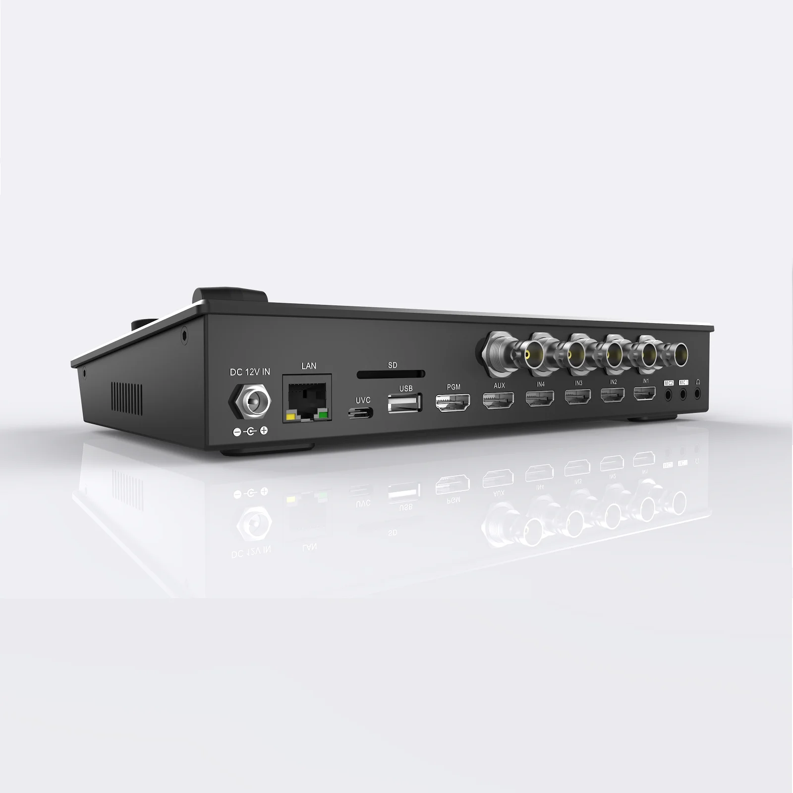 788 M4S 4 SDI(in)+4 hd Mi(in)+ 5 Channel Large Screen 5.5 Inch Video Switcher Mixer Streaming Broadcast