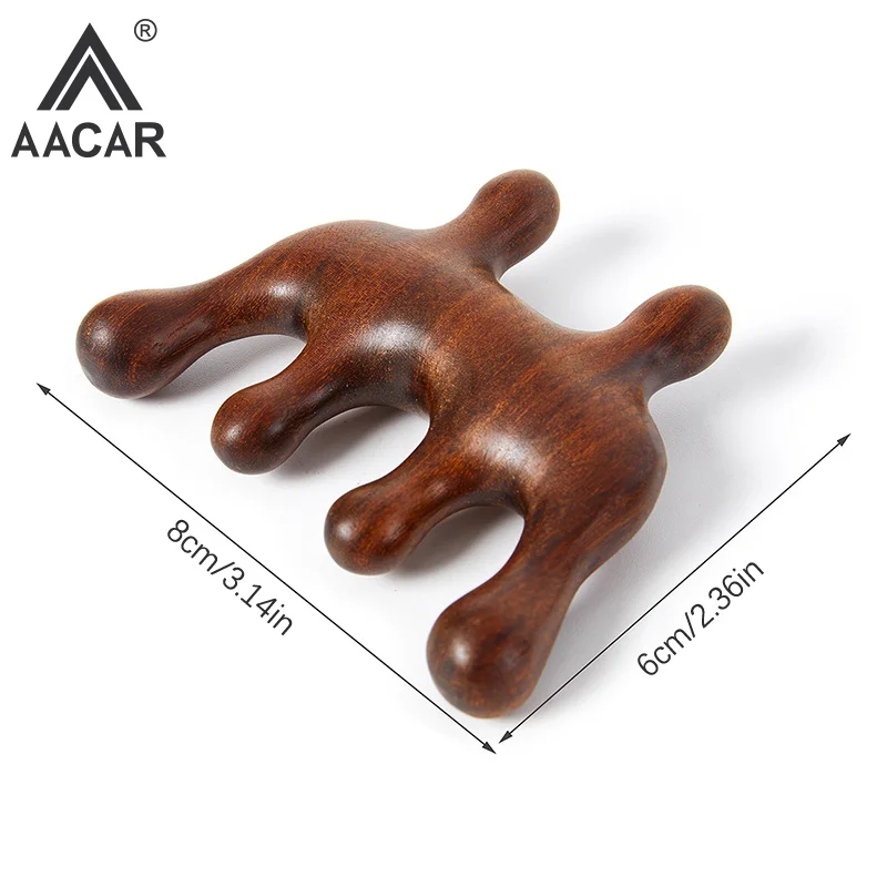 

Wood Therapy Massage Comb Head Face Scalp Gua Sha Massager Facial Sandalwood Tooth Guasha Scraping Body Massage