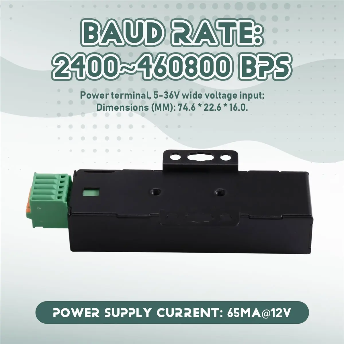 Dynamic RS232 Serial Port Server to Network Port Module Transparent Transmission RS232 Modbus Gateway Rail E300
