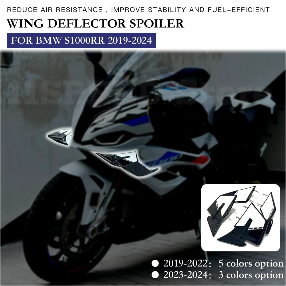 S1000RR Front Spoiler Wind Winglet Motorcycle Aerodynamic Wing Spoiler kit For BMW S1000 RR M1000RR 2019 2020 2021 2022 2023