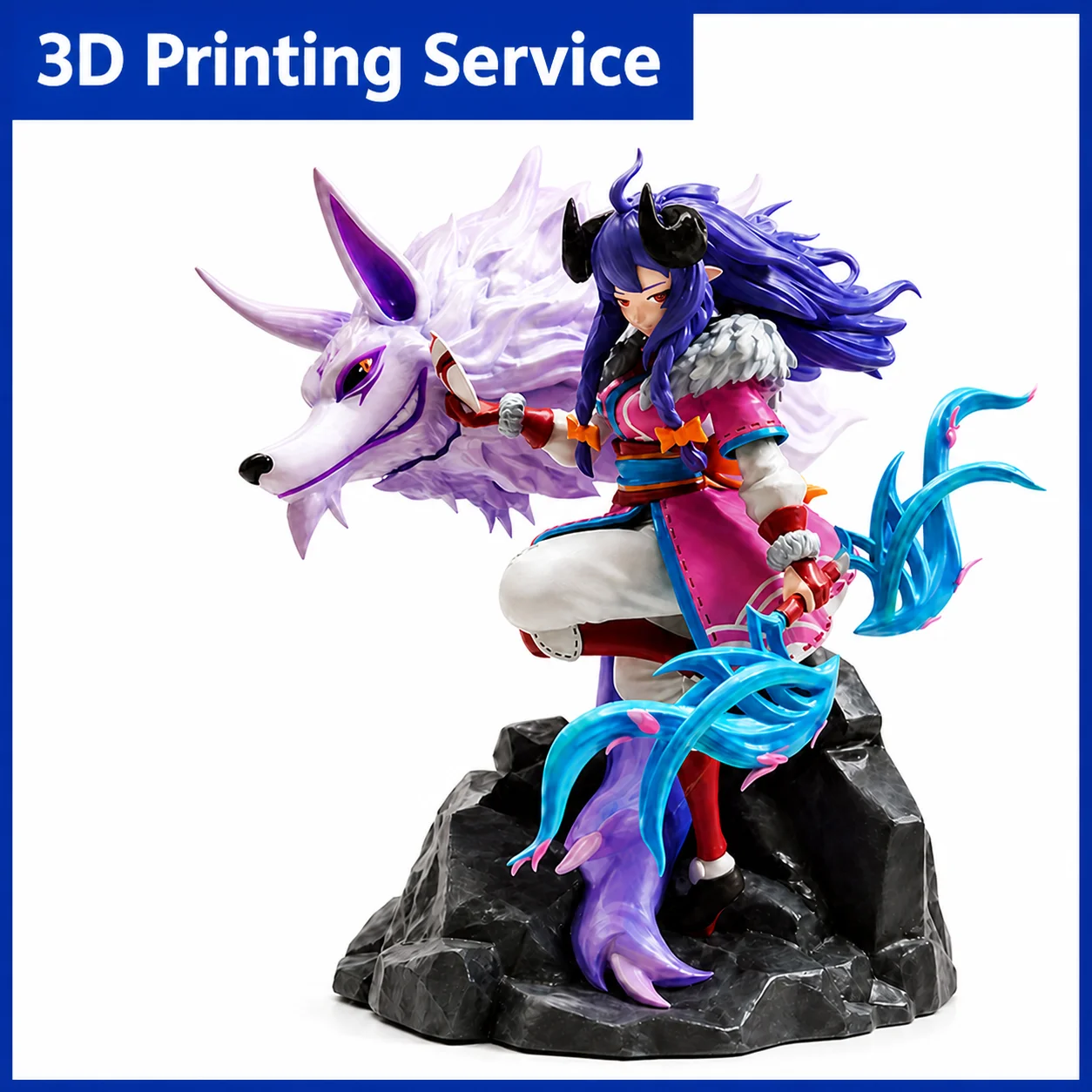 Plastic Resin Nylon Custom 3D Printing CNC Machining Parts High Precision Prototype Model suitable for Anime Figure Model