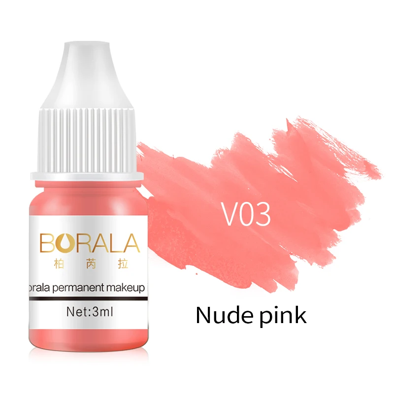 Borala 26 Farben Permanent Make-up Pigment Lippen-Tattoo-Tinten Vegane Augenbrauen Microblading Pigmente 3ml Körperkunst-Tinte für PMU-Künstler