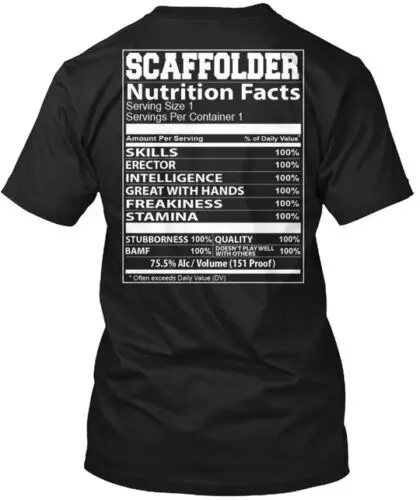 Scaffolder Tee T-Shirt Made in the USA Size S to 5XL