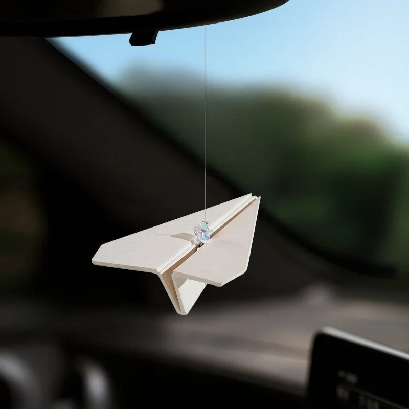 Paper Plane Scent Diffuser Aromatic Car Air Freshener Pendant Interior Rearview Mirror Decoration Car Hanging Accessori Scent