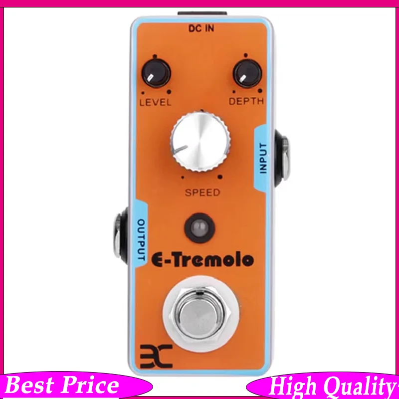 

Электрогитарная педаль эффектов E-Tremolo: Мультиэффект-педаль с модуляцией в металлическом корпусе, аксессуары для гитары