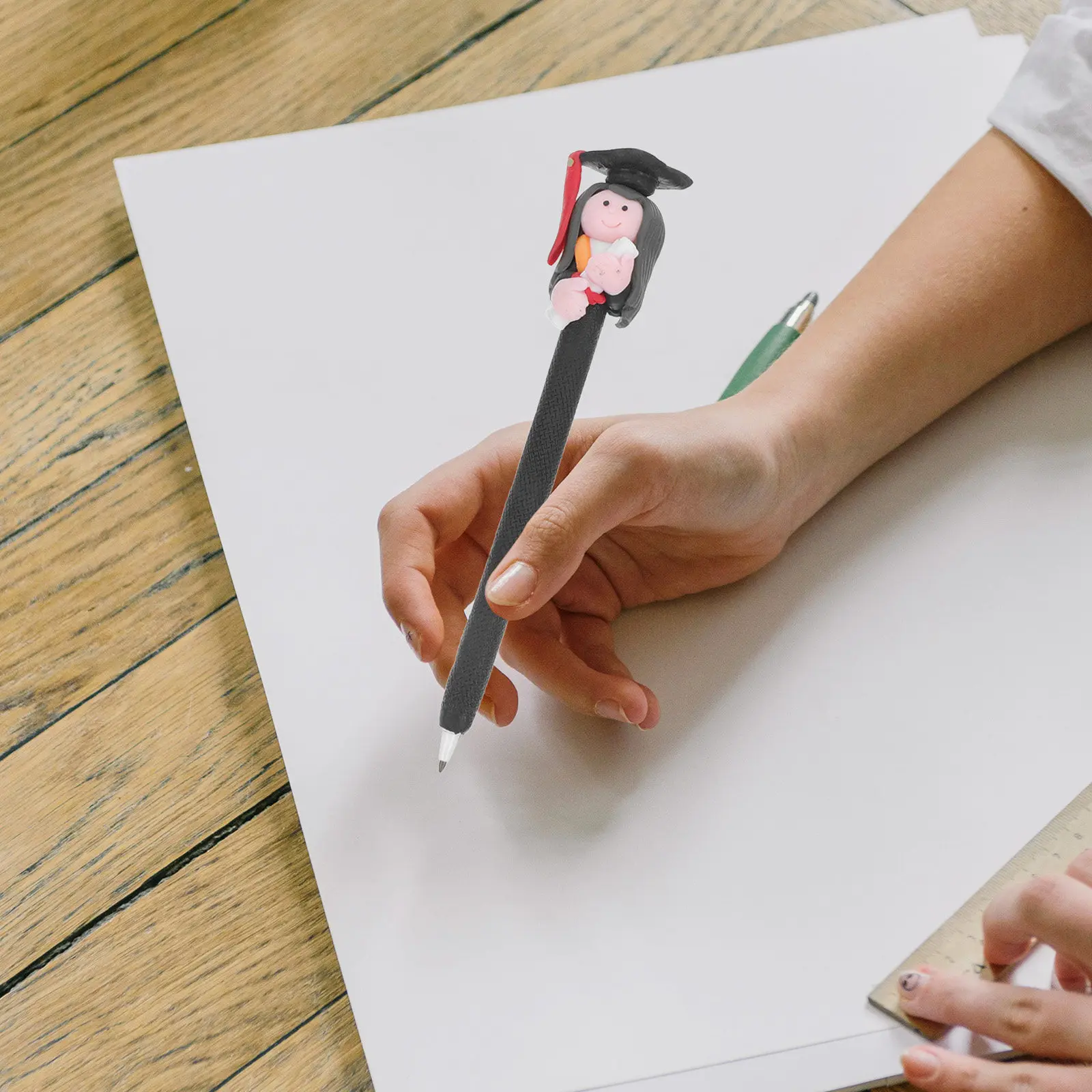 

Набор из 6 креативных ручек-шариковых ручек из полимерной глины для студентов-докторантов, портативные, легко переносимые, оригинальные ручки для студентов, выпускников, детей