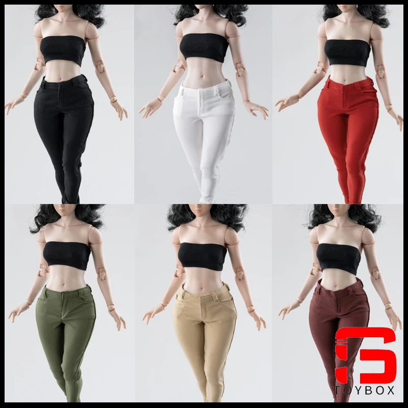 Auf Lager CTC-008 1/6 Weibliche Elastische Hose Bleistift Hosen Kleidung Modell Fit 12'' AT202 AT203 Soldat Action Figur Körper