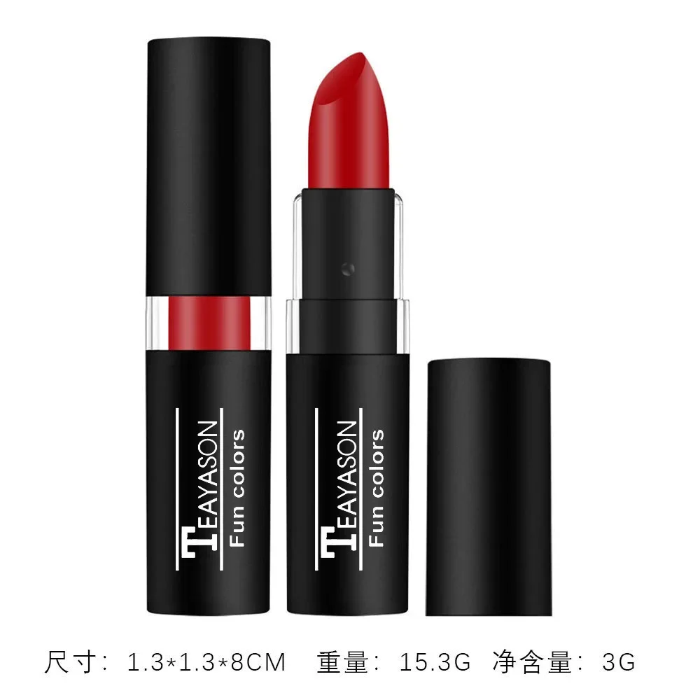 Heallor 12 Colors Matte Lipstick Beauty Lip Gloss LippenstiftTinted Balm 24 Hours Waterproof Makeup