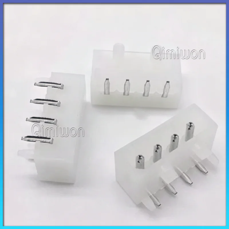 10PCS/LOT 5.08mm 4P bent pin 90-degree bent header HDD/IDE socket large 4P computer power connector