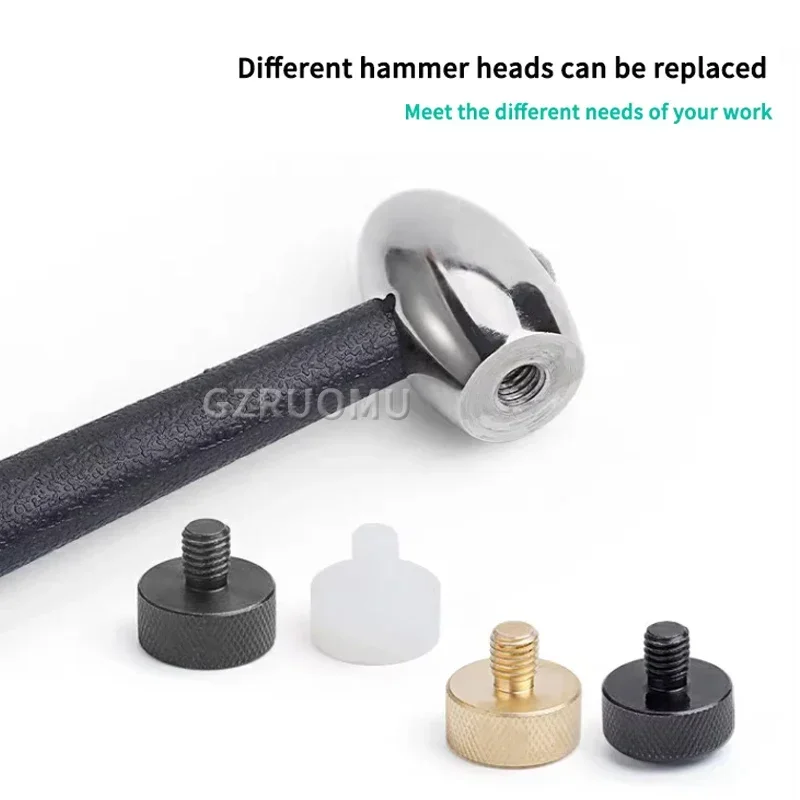 

Mini Round Head Hammer Woodworking Household Installation Stainless Steel Hardware Hand Tool For Tiling DIY Crafts Woodworking