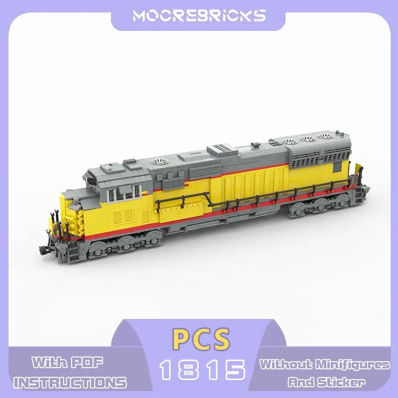 

MOC City Railway EMD SD-70 Union Pacific Passenger Train Building Blocks Model Assembly Toys Children's Gifts