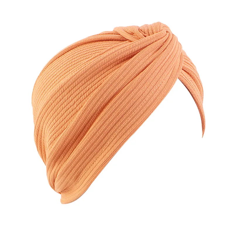 New Women Muslim Turban Hijabs Elastic Folding Cross Knotted head wraps bonnet muslim Headscarf Headwear Bandanas Instant Cap