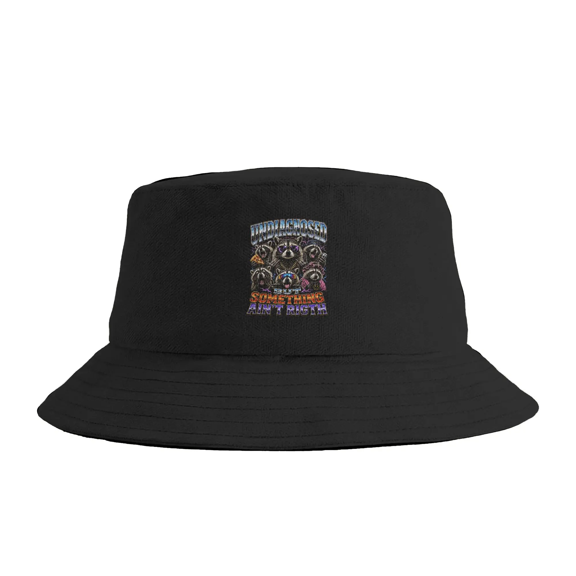 Undiagnosed But Something Ain’t Right Funny Bucket Hat  Harajuku Fisherman Caps For Unisex Casual Vacation Sunscreen Hats