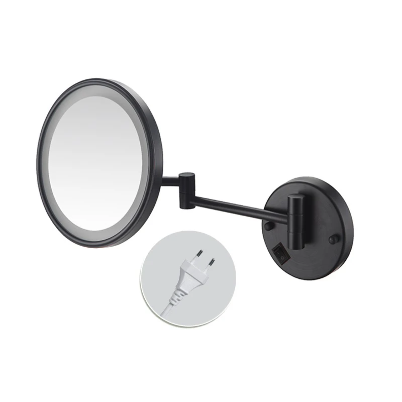 

Oil Rubbed Bronze Bathroom Magnifying Mirror Wall-mounted Single Side Makeup Light Mirror