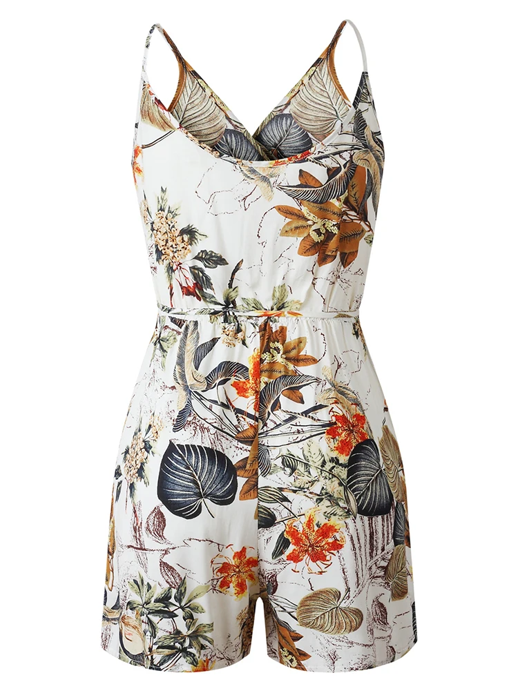 Combinaison à lacets imprimée v-ne, pantalons décontractés pour femmes, taille l, longueur ort, autre matériau 00%